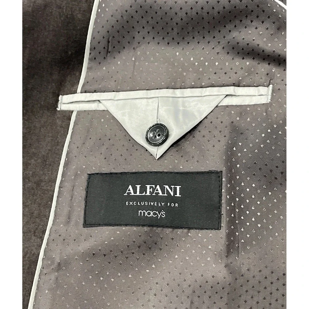 Alfani Men's Brown Solid Velvet Sport Coat Suit Jacket Size 40R‎